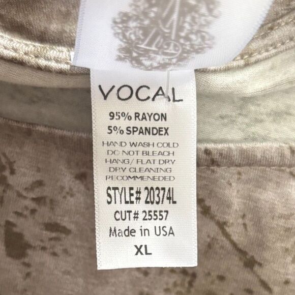 Vocal Off Shoulder Cutout Tee Rhinestone Acid Wash Gray Grunge Biker Size XL - Picture 5 of 5